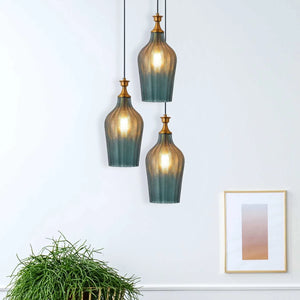 LÚZETE - LAMPADA DA SOFFITTO IN CRISTALLO BLU Ø 19 CM ROGAN