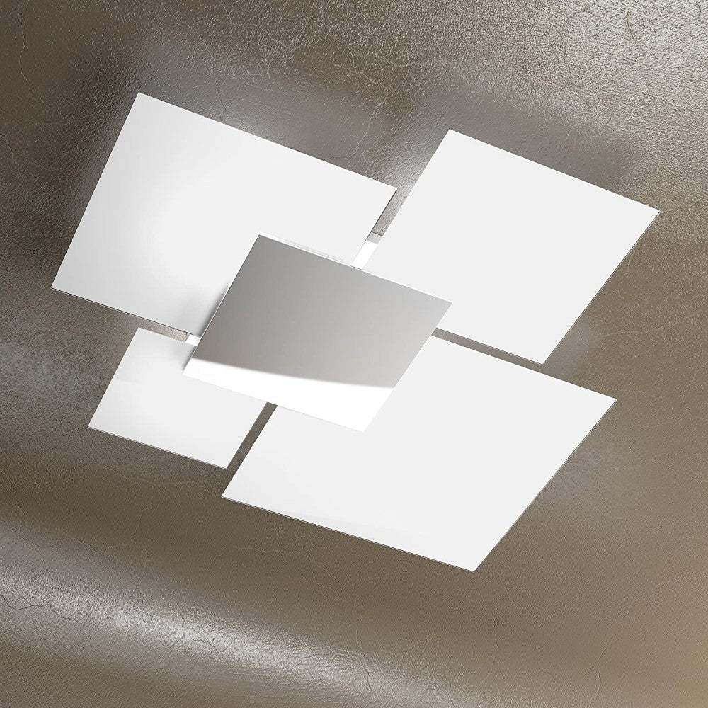 Lampada da soffitto moderna 1088/90-BI Vetri Bianchi 4xE27