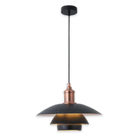 LÚZETE - LAMPADA DA SOFFITTO NERO/ORO ROSA AIKA