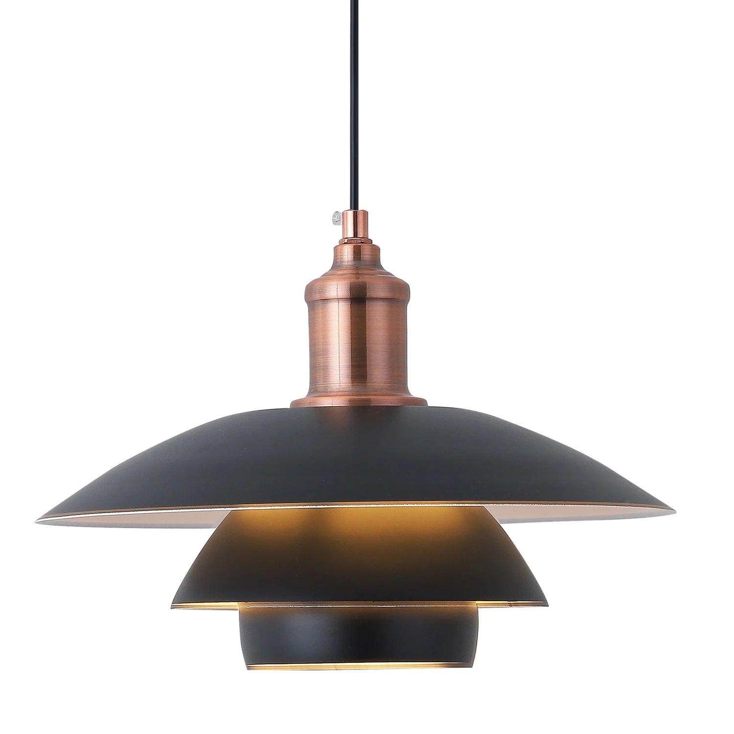 LÚZETE - LAMPADA DA SOFFITTO NERO/ORO ROSA AIKA