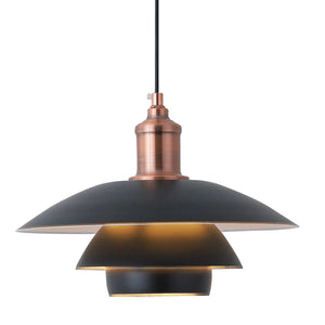 LÚZETE - LAMPADA DA SOFFITTO NERO/ORO ROSA AIKA
