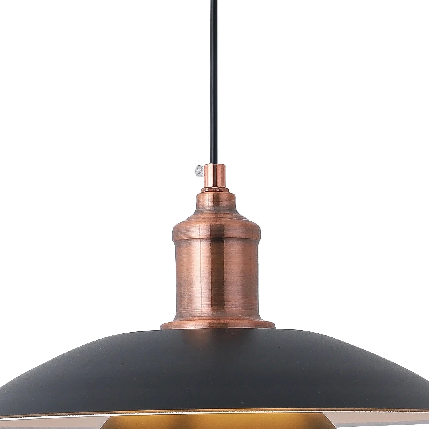 LÚZETE - LAMPADA DA SOFFITTO NERO/ORO ROSA AIKA