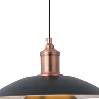 LÚZETE - LAMPADA DA SOFFITTO NERO/ORO ROSA AIKA