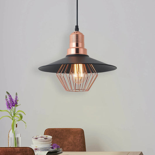 LÚZETE - LAMPADA DA SOFFITTO NERO/ORO ROSA LOIS