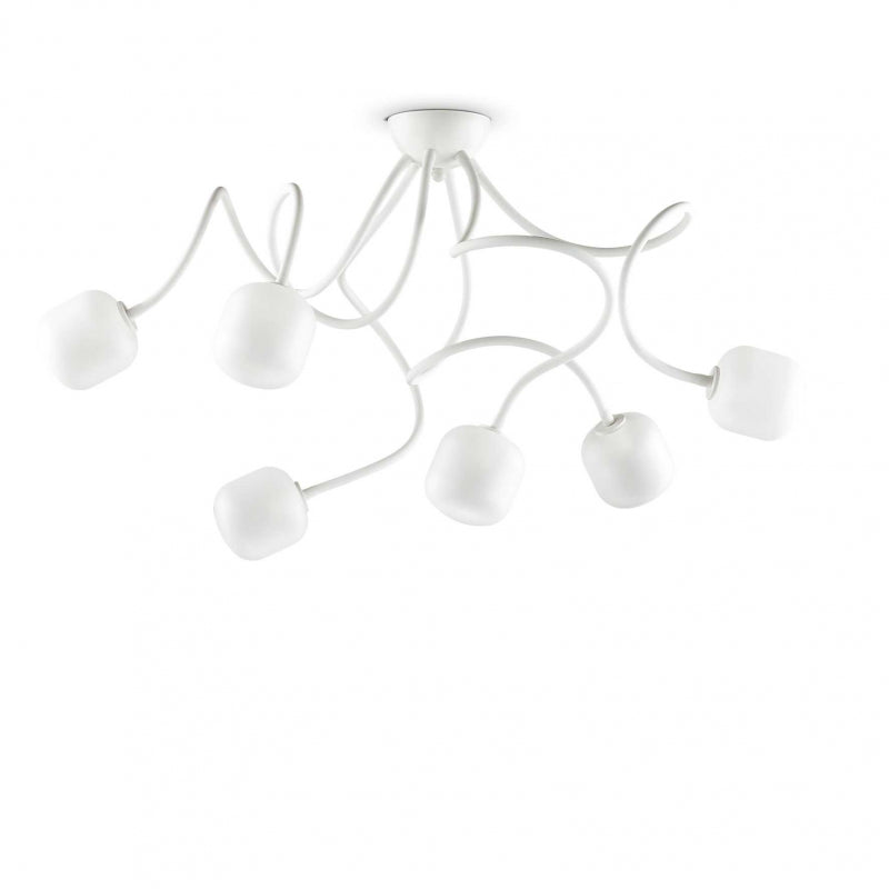 Lampada Da Soffitto Octopus Pl6 Bianco Ideal-Lux