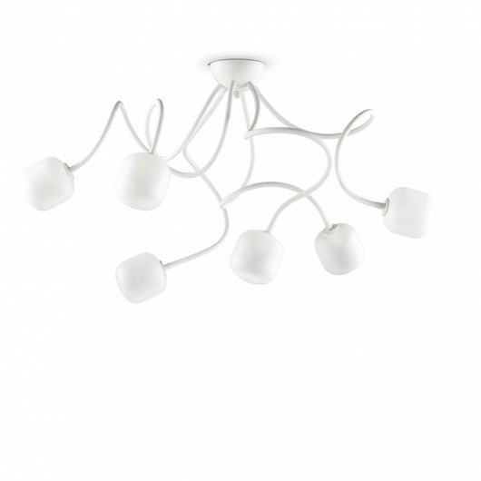 Lampada Da Soffitto Octopus Pl6 Bianco Ideal-Lux