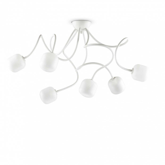 Lampada Da Soffitto Octopus Pl6 Bianco Ideal-Lux