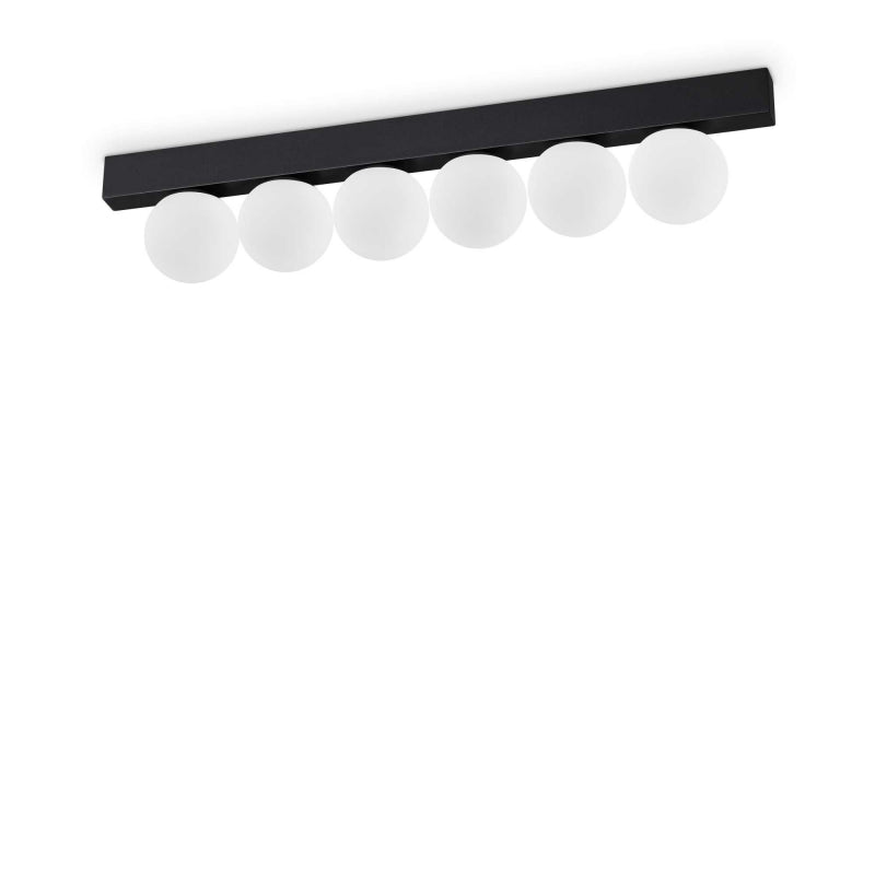 Lampada Da Soffitto Ping Pong Pl6 Nero Ideal-Lux