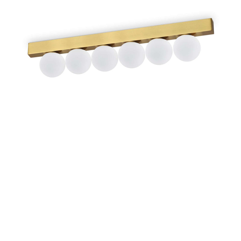 Lampada Da Soffitto Ping Pong Pl6 Ottone Ideal-Lux