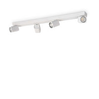 Lampada Da Soffitto Rudy Pl4 Square Bianco Ideal-Lux