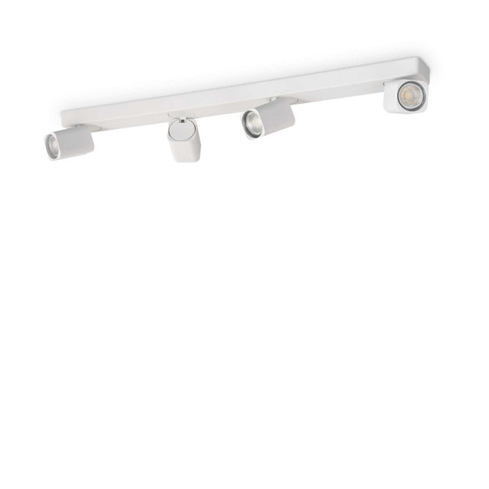 Lampada Da Soffitto Rudy Pl4 Square Bianco Ideal-Lux