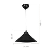 Lampada da soffitto Sava ASZ1617 con paralume in metallo nero