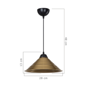 Lampada da soffitto Sava ASZ1619 con paralume in metallo bronzo