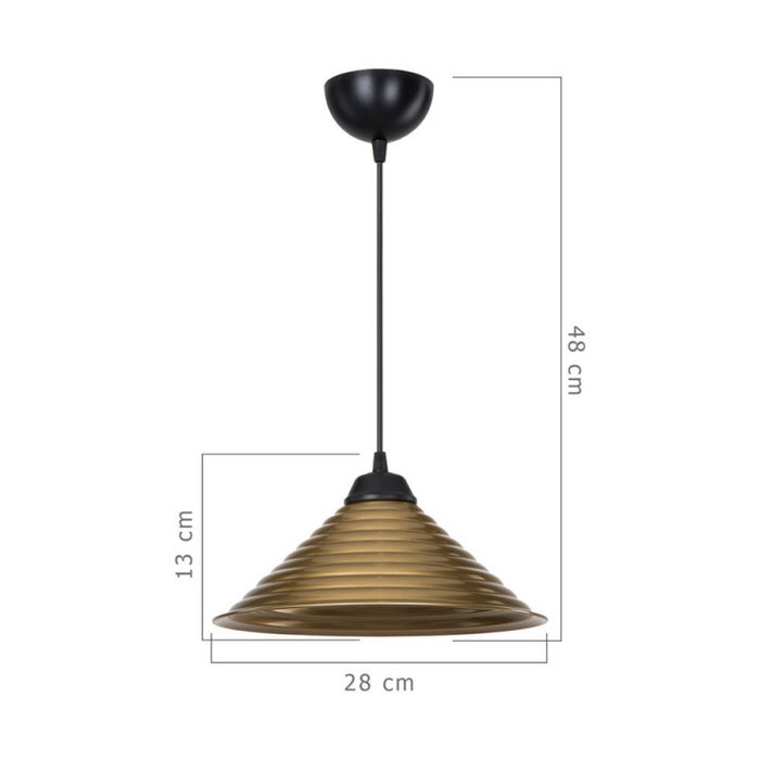 Lampada da soffitto Sava ASZ1619 con paralume in metallo bronzo