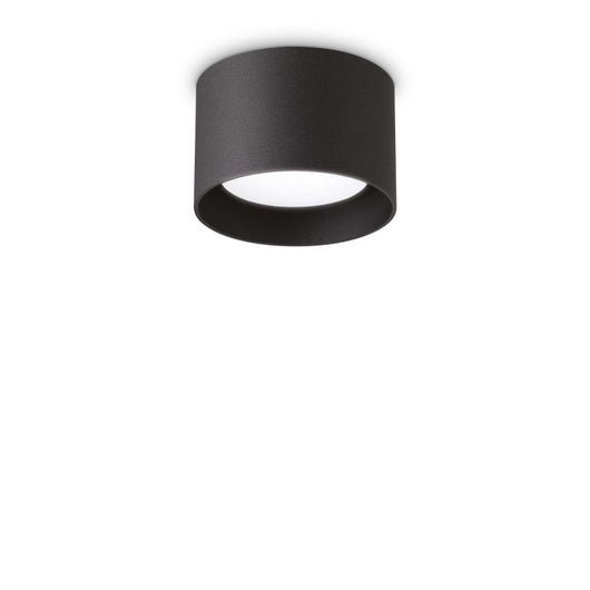 Lampada Da Soffitto Spike Pl1 Round Nero Ideal-Lux