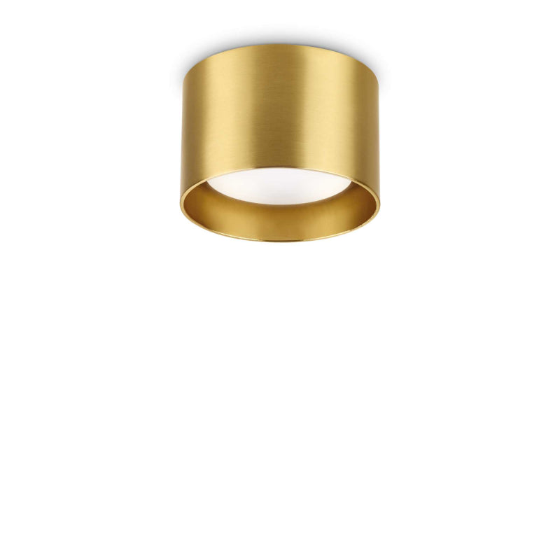 Lampada Da Soffitto Spike Pl1 Round Ottone Ideal-Lux