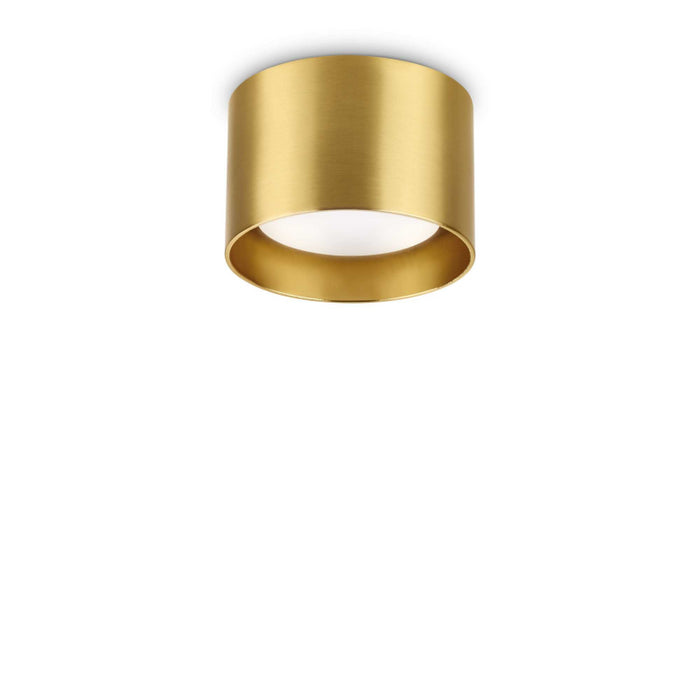 Lampada Da Soffitto Spike Pl1 Round Ottone Ideal-Lux