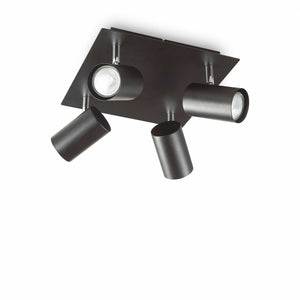 Lampada Da Soffitto Spot Pl4 Nero Ideal-Lux