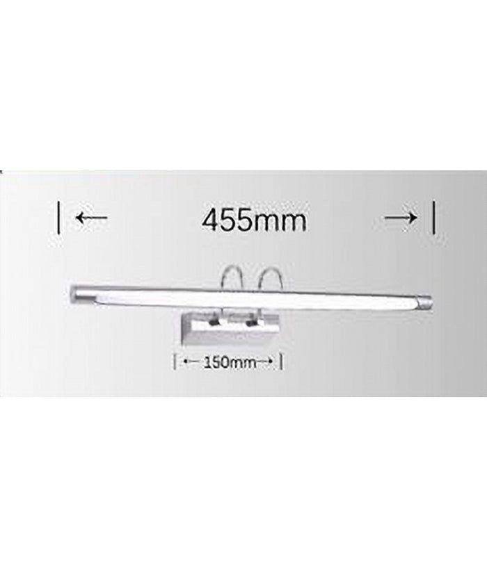 Lampada Da Specchio Led 12w 3 Modalità  Di Luce Fredda Calda Naturale Ip40 F03-3c         