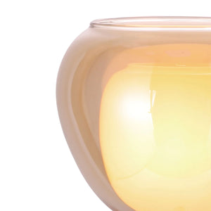 LÚZETE - LAMPADA DA TAVOLO 1 LUCE CRISTALLO ESTERNO AMBRA INTERNO BIANCO Ø16,5 NOLINA