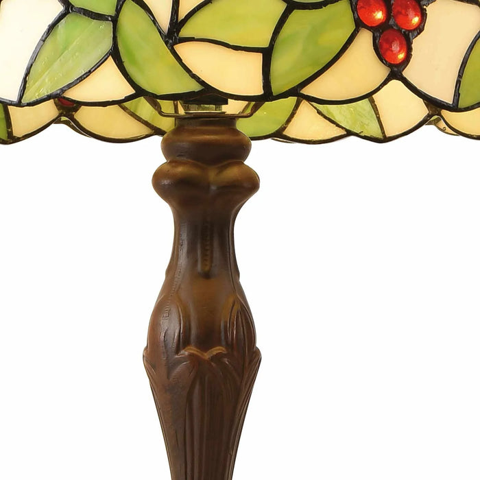 LÚZETE - LAMPADA DA TAVOLO 2 LUCI 40 CM TIFFANY UVA