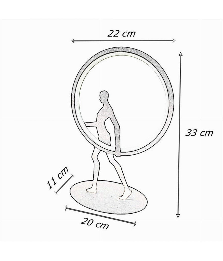 Lampada Da Tavolo 9w Scultura Corpo Uomo A Led Lume Luce 3000k 4000k 6500k D02-n  -bianco Caldo      -