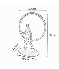 Lampada Da Tavolo 9w Scultura Corpo Uomo A Led Lume Luce 3000k 4000k 6500k D02-n  -bianco Caldo      -