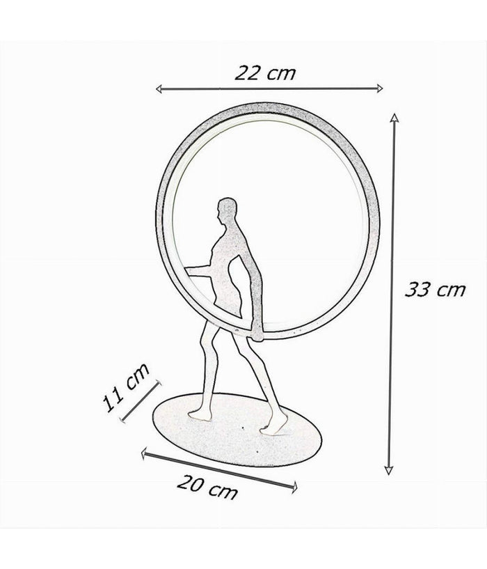 Lampada Da Tavolo 9w Scultura Corpo Uomo A Led Lume Luce 3000k 4000k 6500k D02-n  -bianco Caldo      -
