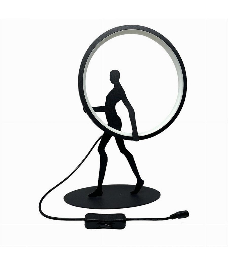 Lampada Da Tavolo 9w Scultura Corpo Uomo A Led Lume Luce 3000k 4000k 6500k D02-n  -bianco Caldo      -