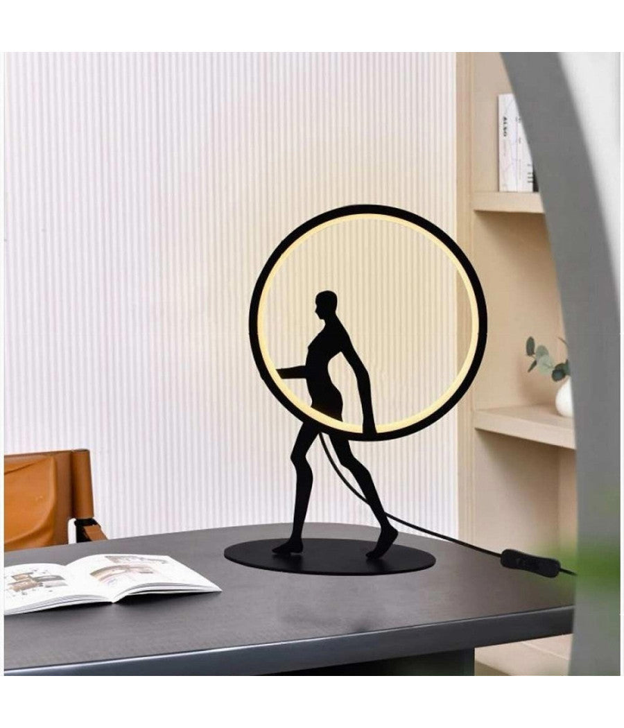 Lampada Da Tavolo 9w Scultura Corpo Uomo A Led Lume Luce 3000k 4000k 6500k D02-n  -bianco Caldo      -