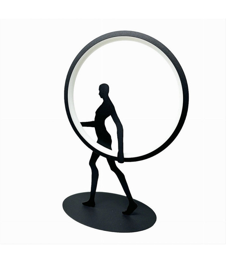 Lampada Da Tavolo 9w Scultura Corpo Uomo A Led Lume Luce 3000k 4000k 6500k D02-n  -bianco Caldo      -