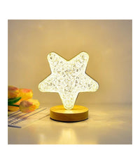 Lampada Da Tavolo A Forma Di Stella Ricaricabile Usb Touch 3 Intensità  Di Luce         