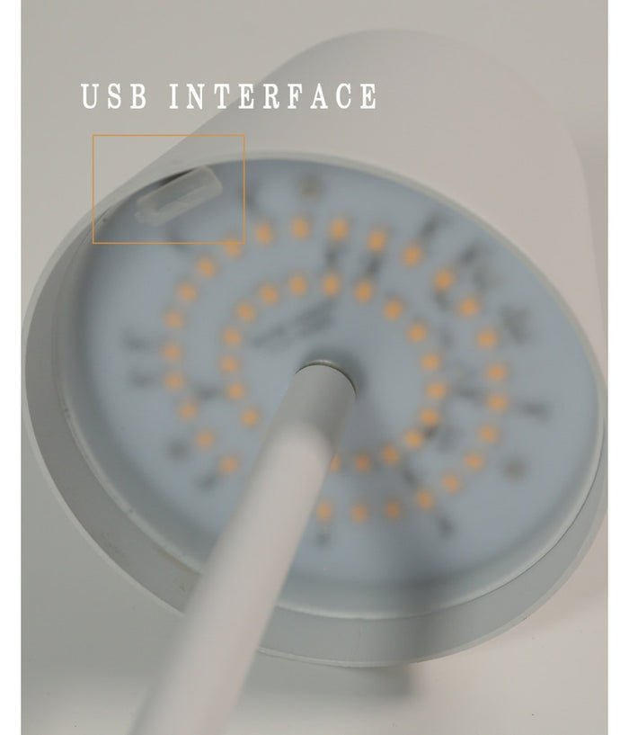 Lampada Da Tavolo A Led Usb Ricaricabile Bianco Per Interno Ed Esterno 3 Colori         