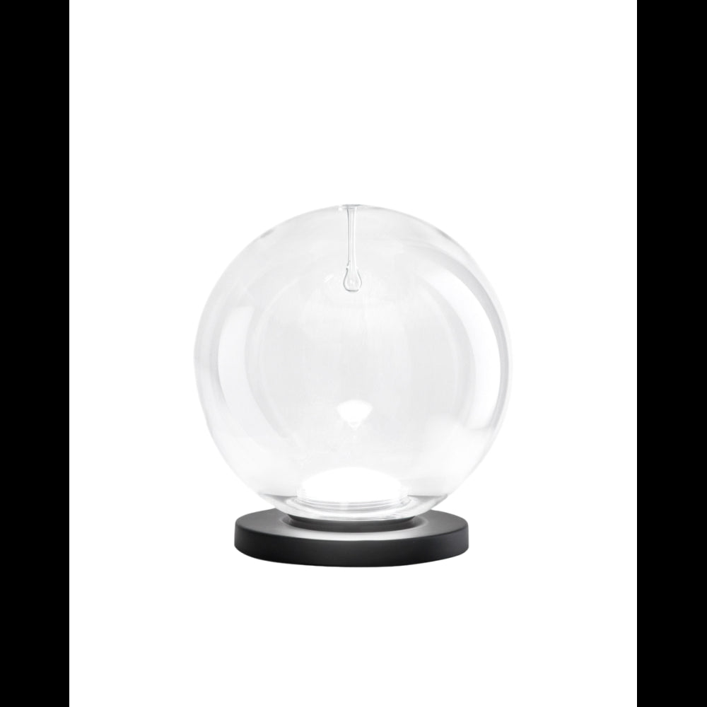 Ariel - Lampada da tavolo trasparente Fabas Luce - LED 11W dimmerabile Touch - Vetro borosilicato trasparente con goccia