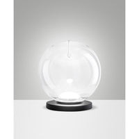 Ariel - Lampada da tavolo trasparente Fabas Luce - LED 11W dimmerabile Touch - Vetro borosilicato trasparente con goccia