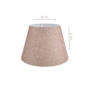 Lampada da tavolo base bianca e paralume tessuto colore beige LAGUNAH372634