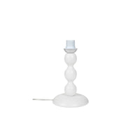 Lampada da tavolo base bianca e paralume tessuto colore beige LAGUNAH272634