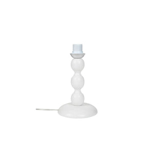 Lampada da tavolo base bianca e paralume tessuto colore beige LAGUNAH272634