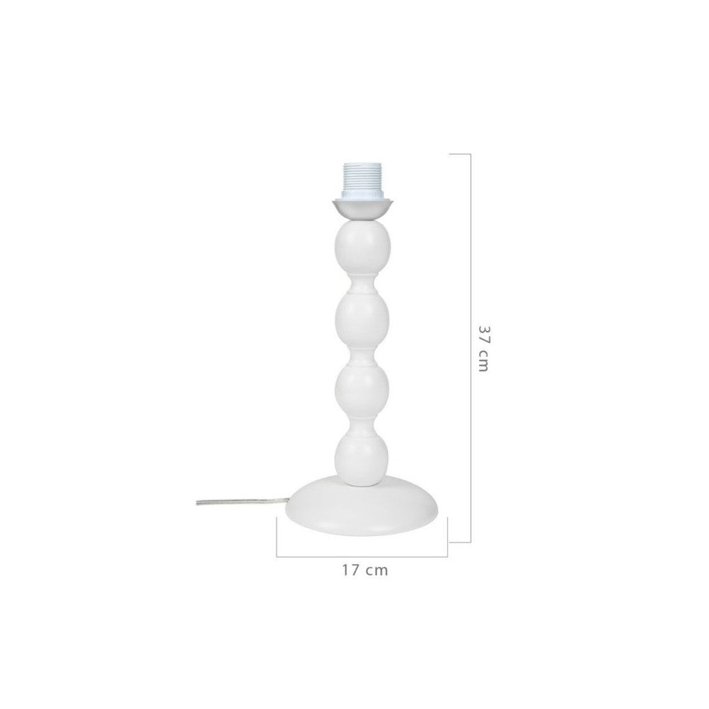 Lampada da tavolo base bianca e paralume tessuto colore verde LAGUNAH372638