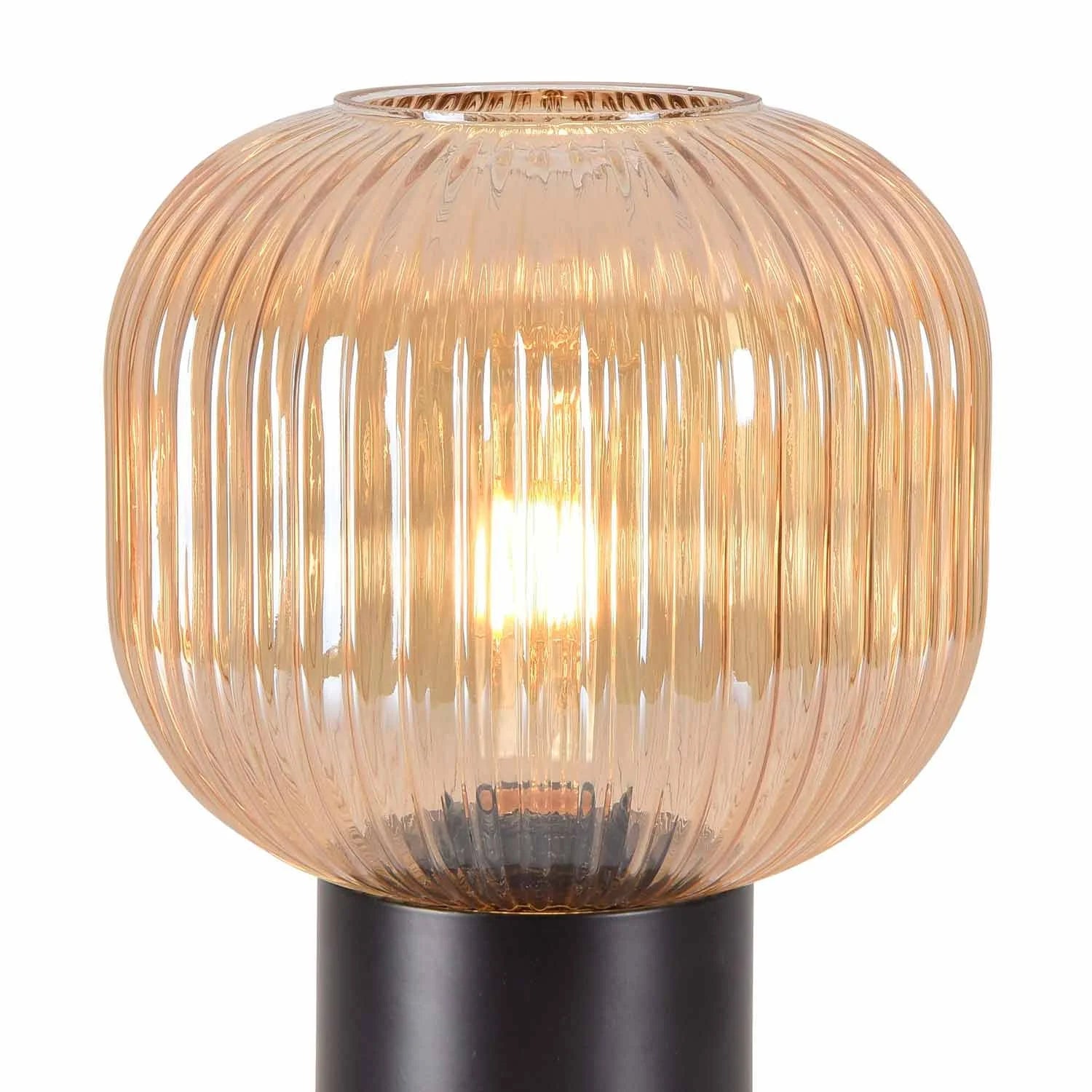 LÚZETE - LAMPADA DA TAVOLO CON PARALUME AMBRATO Ø20 E27 SHELBY