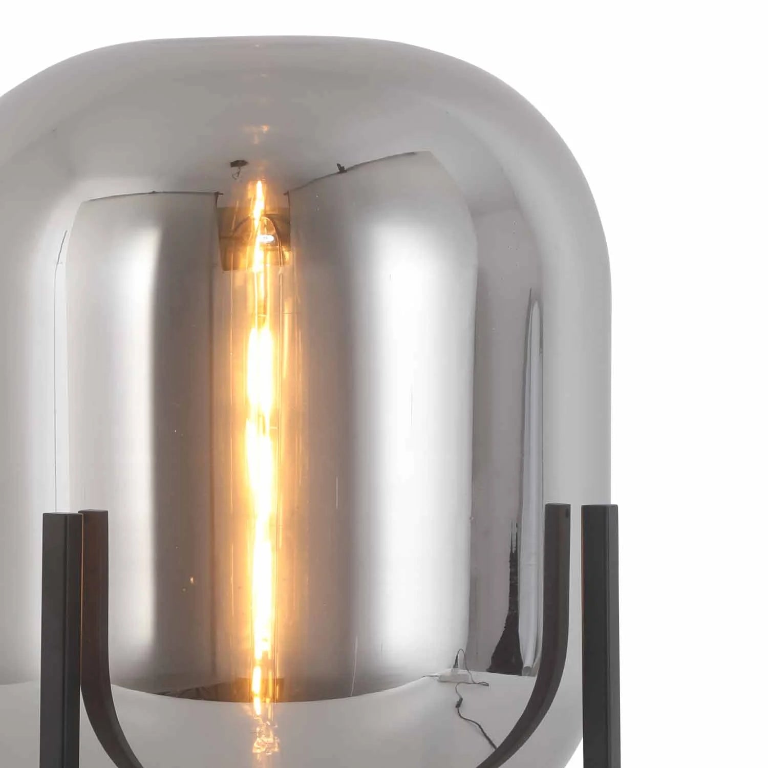 LÚZETE - LAMPADA DA TAVOLO CORDELIA NERO/FUMO