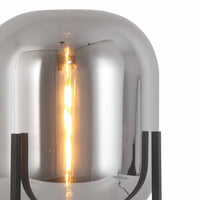 LÚZETE - LAMPADA DA TAVOLO CORDELIA NERO/FUMO