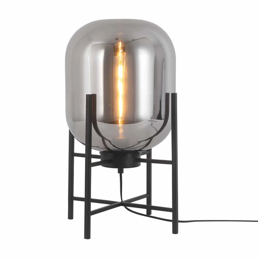 LÚZETE - LAMPADA DA TAVOLO CORDELIA NERO/FUMO