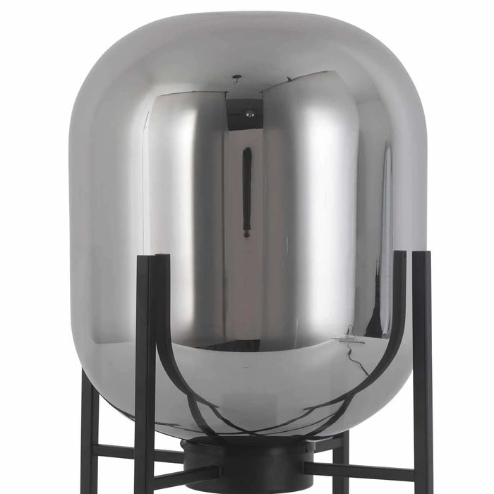 LÚZETE - LAMPADA DA TAVOLO CORDELIA NERO/FUMO