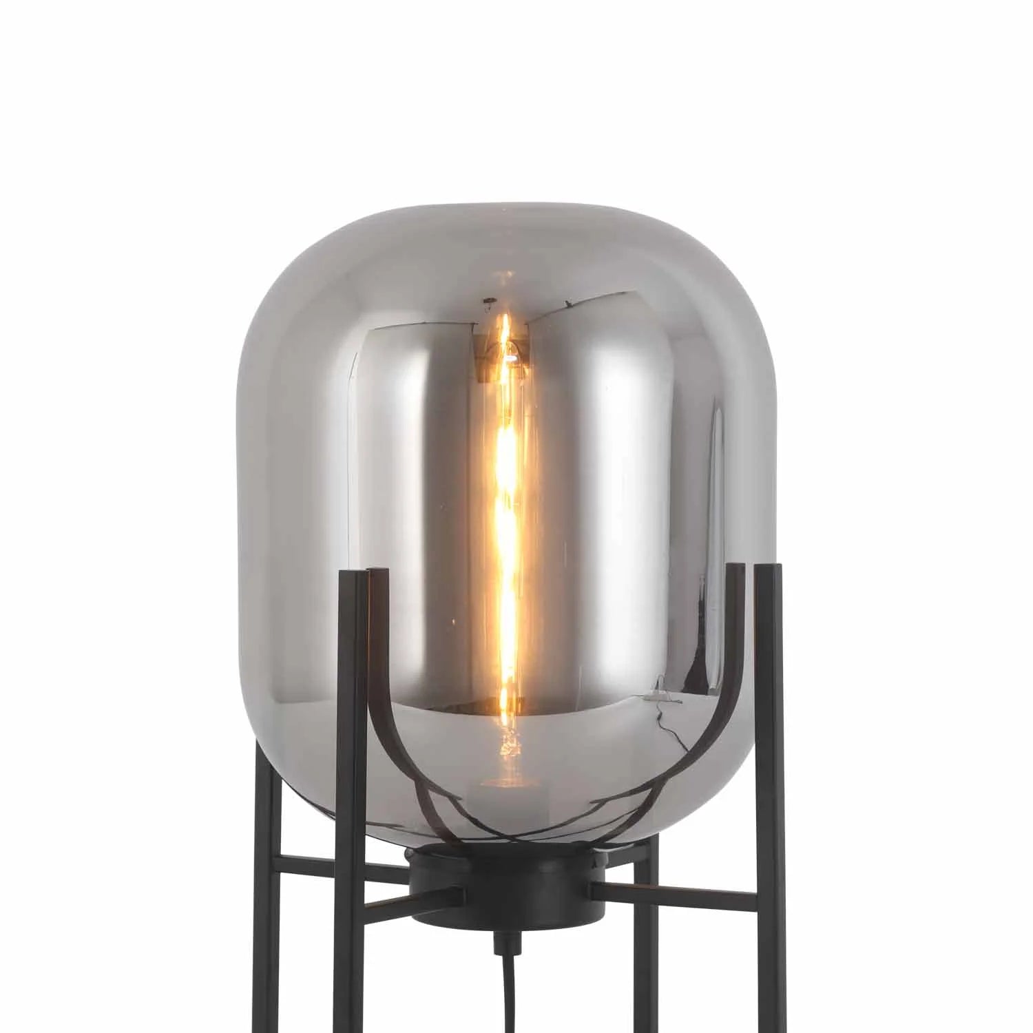 LÚZETE - LAMPADA DA TAVOLO CORDELIA NERO/FUMO