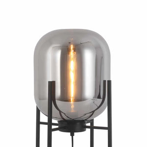 LÚZETE - LAMPADA DA TAVOLO CORDELIA NERO/FUMO