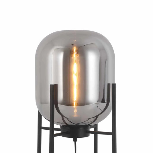 LÚZETE - LAMPADA DA TAVOLO CORDELIA NERO/FUMO