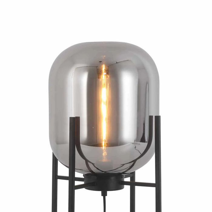 LÚZETE - LAMPADA DA TAVOLO CORDELIA NERO/FUMO