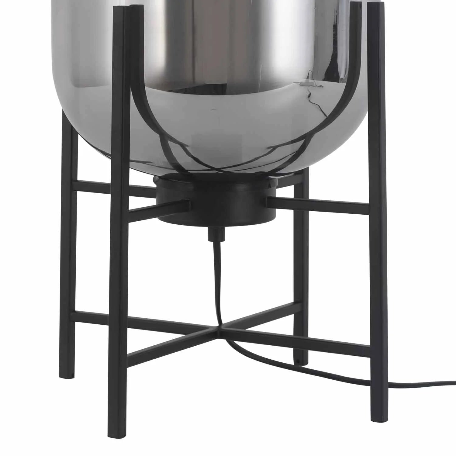 LÚZETE - LAMPADA DA TAVOLO CORDELIA NERO/FUMO