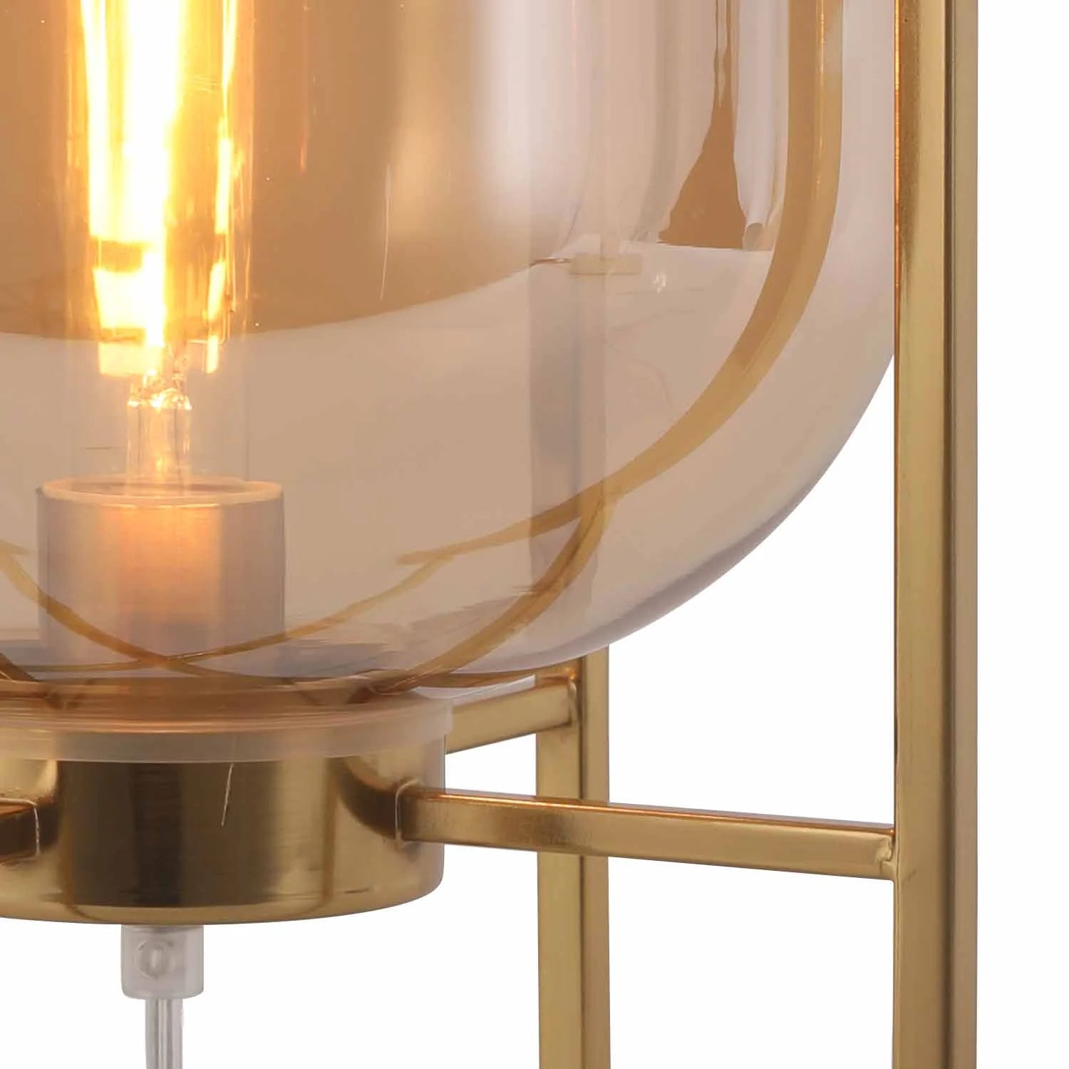 LÚZETE - LAMPADA DA TAVOLO CORDELIA ORO/AMBRA